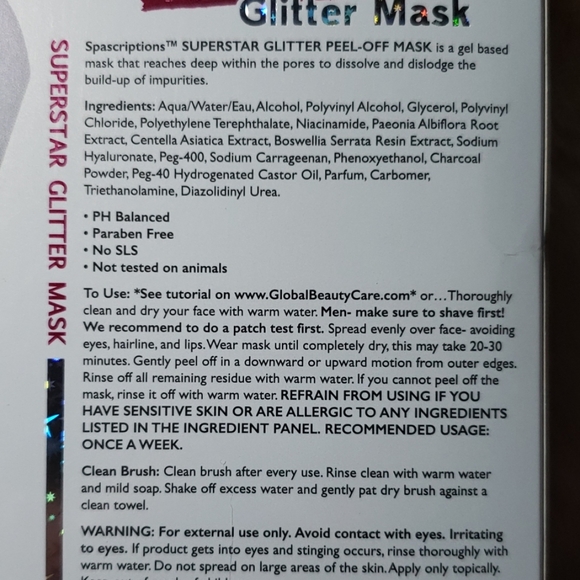 Spa Scriptions Peel off Glitter Mask - Picture 3 of 6
